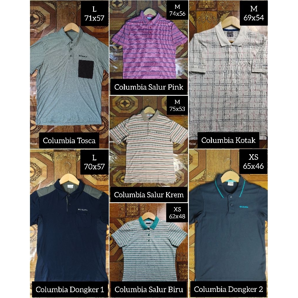 Kaos Kerah Columbia - Polo Shirt Columbia - Baselayer Columbia