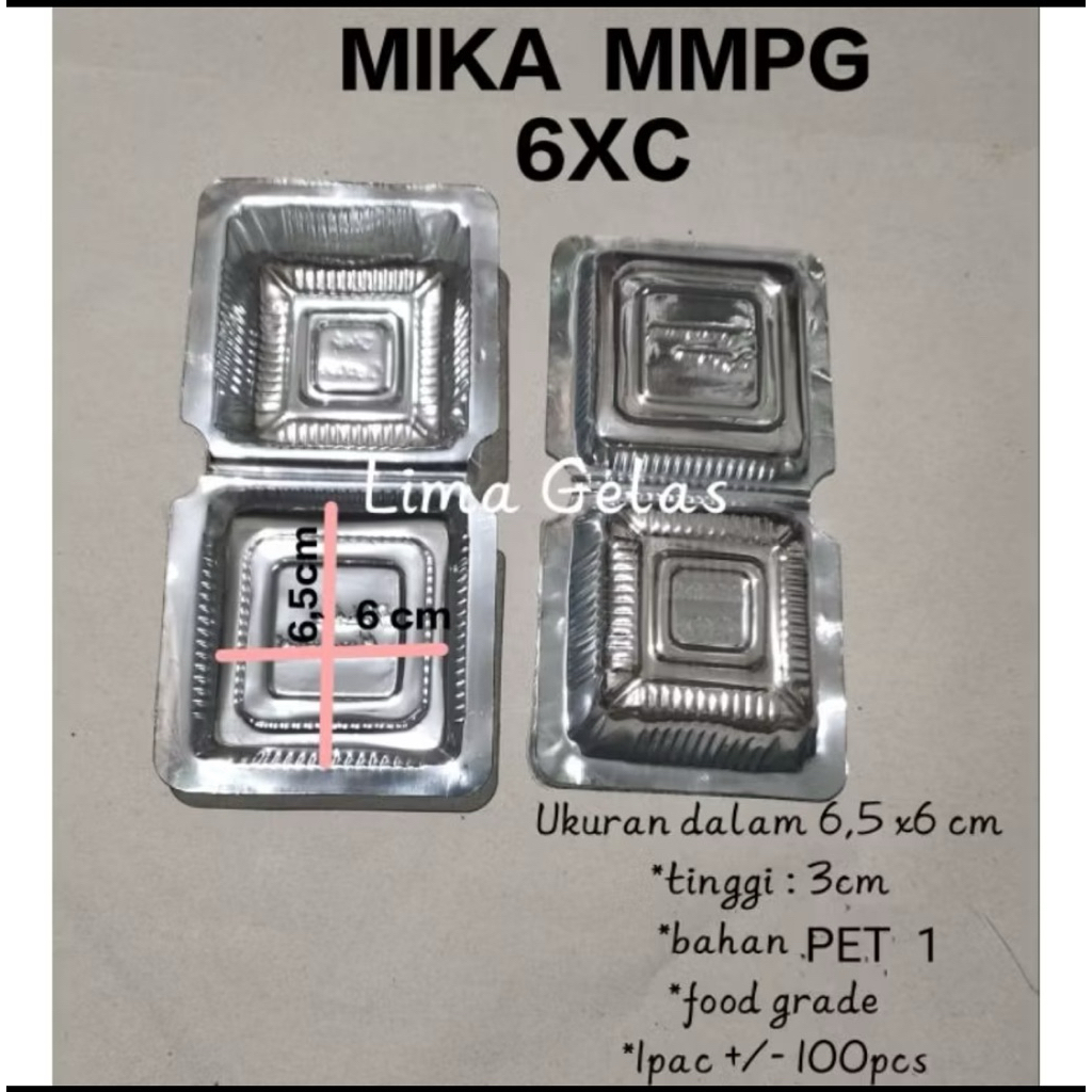 Mika Plastik MMPG 6X | 6XC 100pcs | Mika Kue Makanan Ukuran 6XC | 6XC 100pcs
