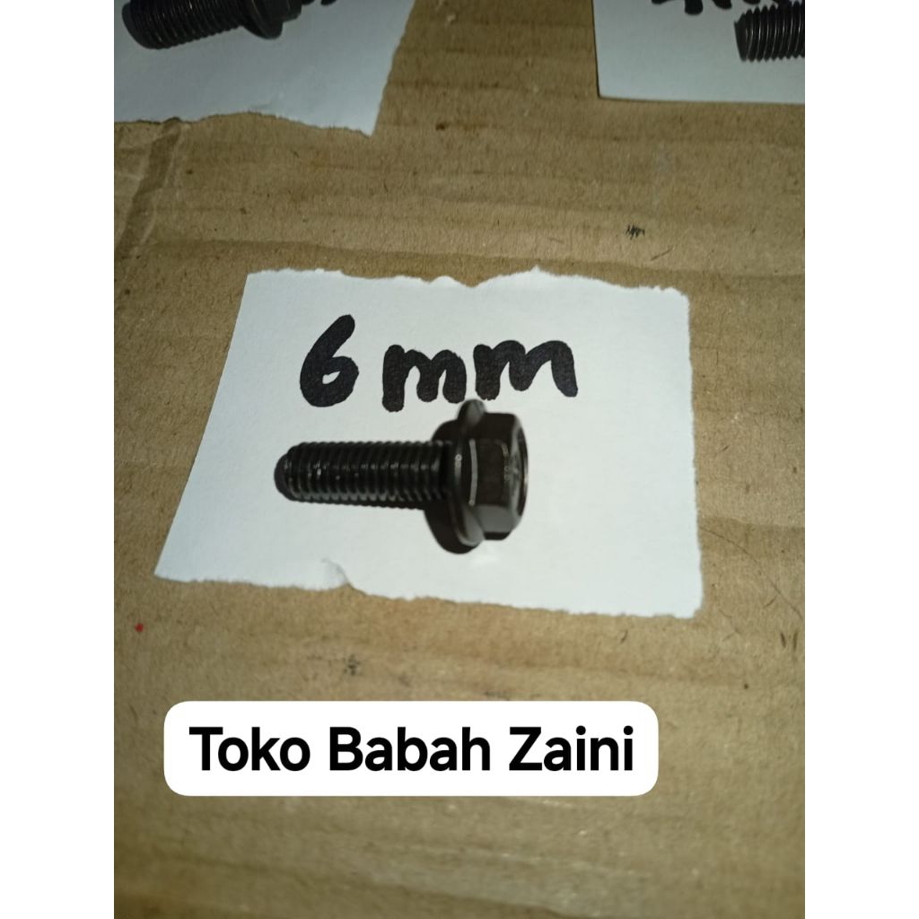 Baut Ulir Drat Balik Mesin Potong 6mm (Standar/kebiasaan dipakai)