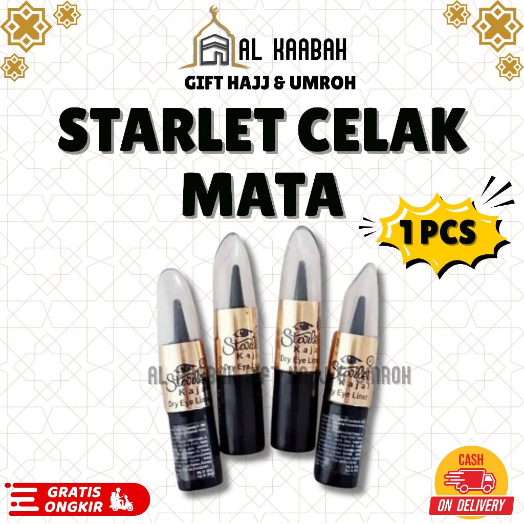 STARLET KAJAL 1 PCS CELAK MATA  I CELAK ARAB INDIA I BISA DIPAKE SHOLAT I EYELINER KHAS TIMUR TENGAH