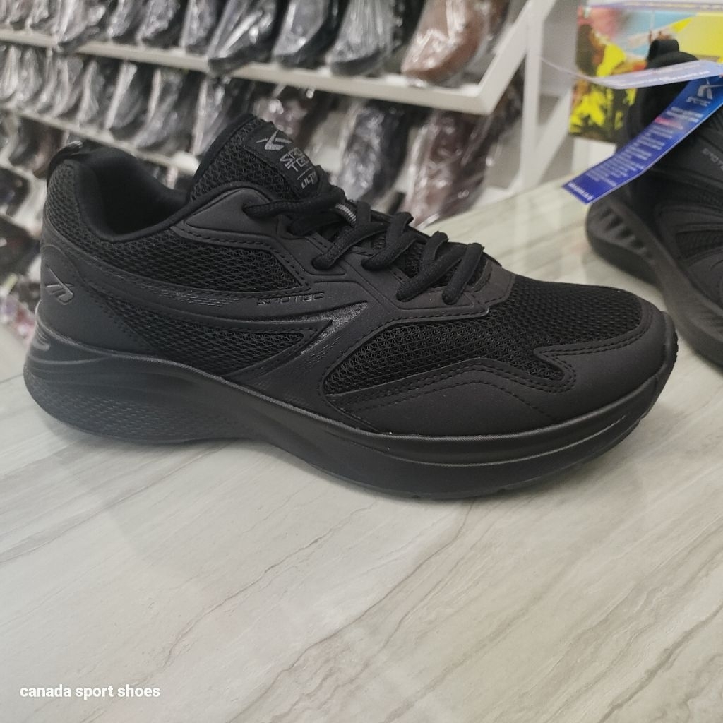 spotec sepatu sneaker hitam olympia, forest dan blanco warna hitam polos