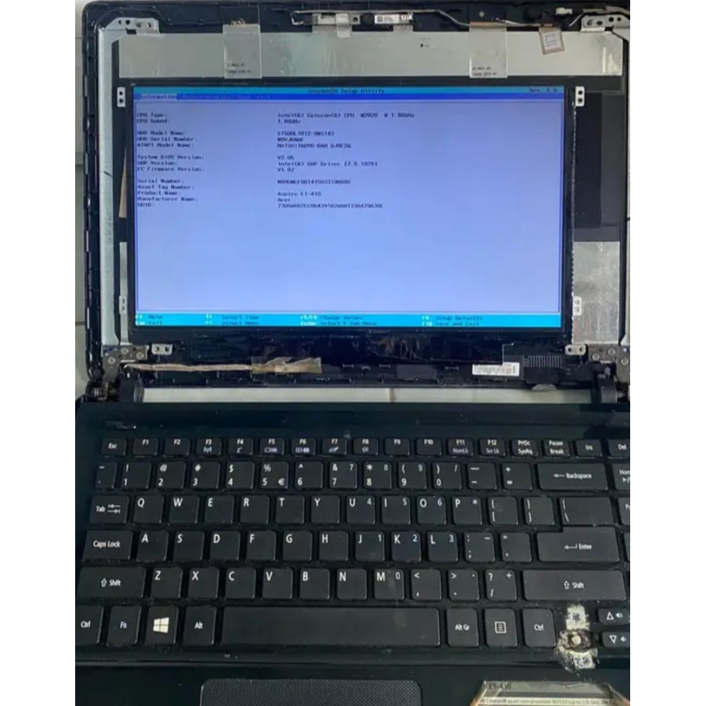 Motherboard Mainboard Mobo Mesin Normal Laptop Acer Aspire E1-410