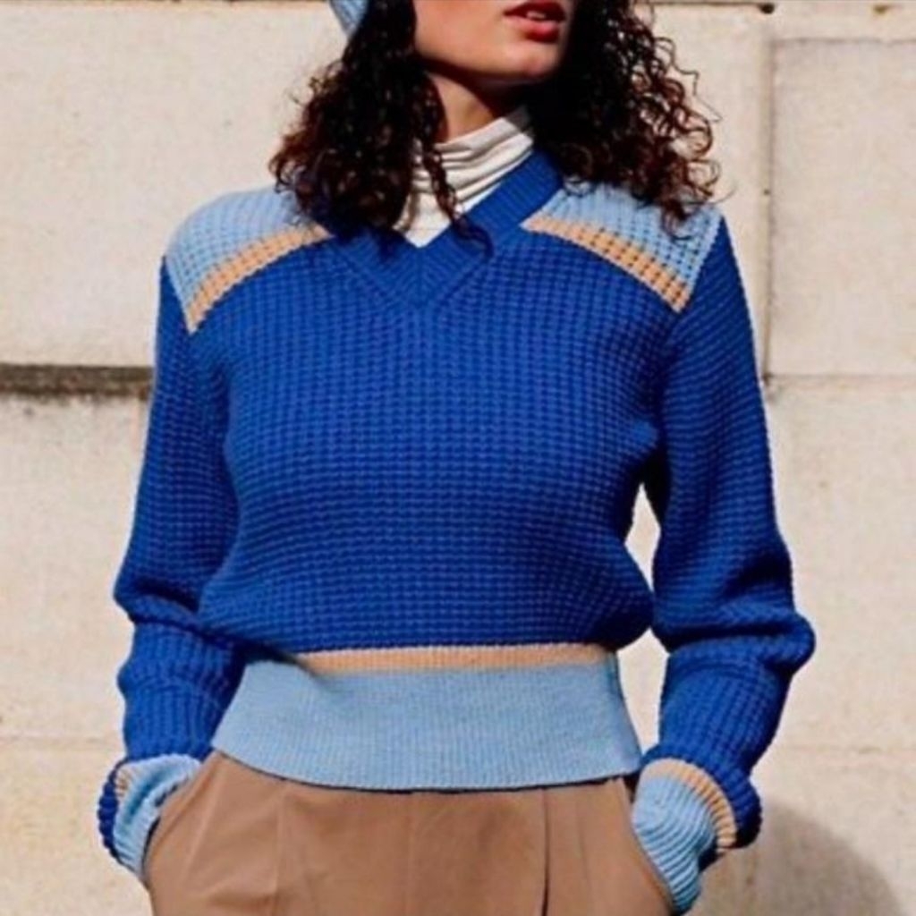 Uniqlo x Marni Popcorn Knit V-neck Sweater