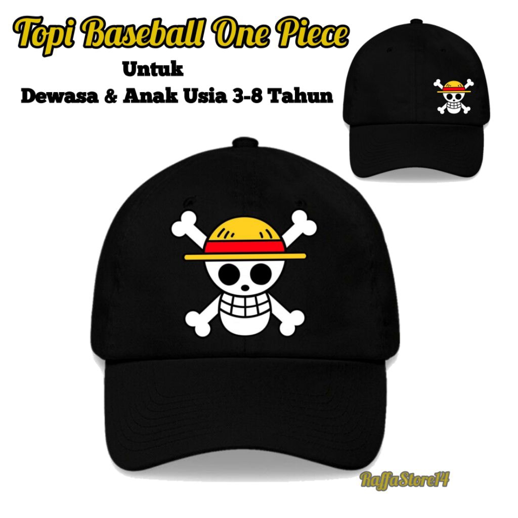 Topi Baseball One Piece Original Anak Dan Dewasa Topi Anak Sablon One Piece / Topi Dewasa One Piece