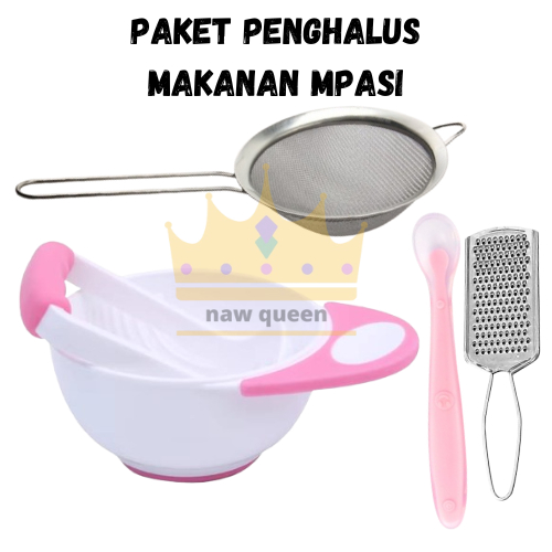 Perlengkapan MPASI saringan, sendok , parutan / Penghalus Makanan Mpasi Bayi