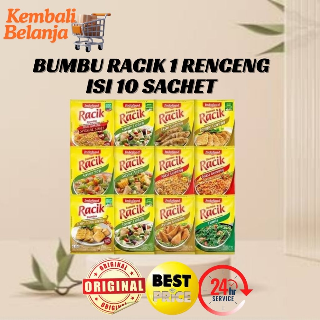 1 Renceng Bumbu Racik Indofood Isi 10 Sachet/ Bumbu Racik Rencengan/ Bumbu Racik Ayam Goreng/ Racik 