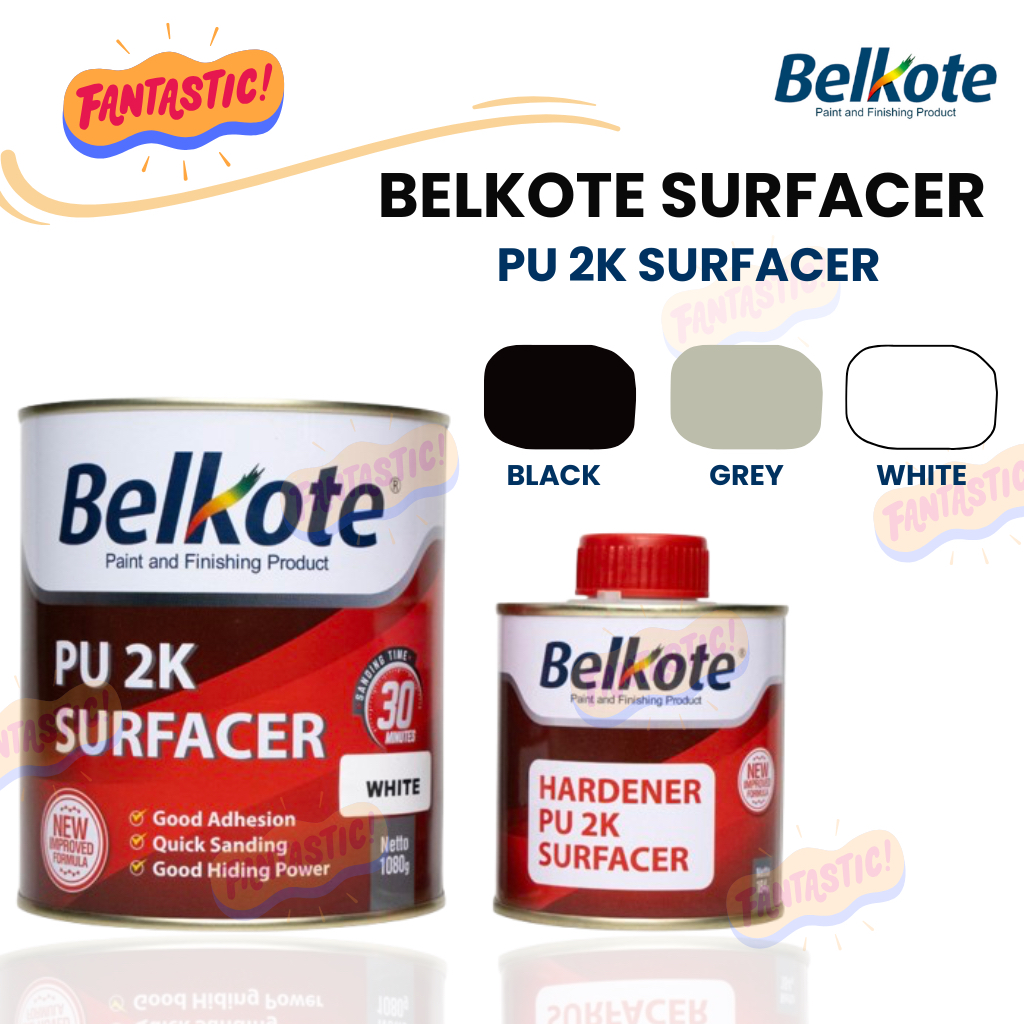 [Termurah Promo] EPOXY BELKOTE PU 2K SURFACER/CAT DASAR MOBIL/ CAT DASAR HITAM/ CAT DASAR PUTIH/ CAT