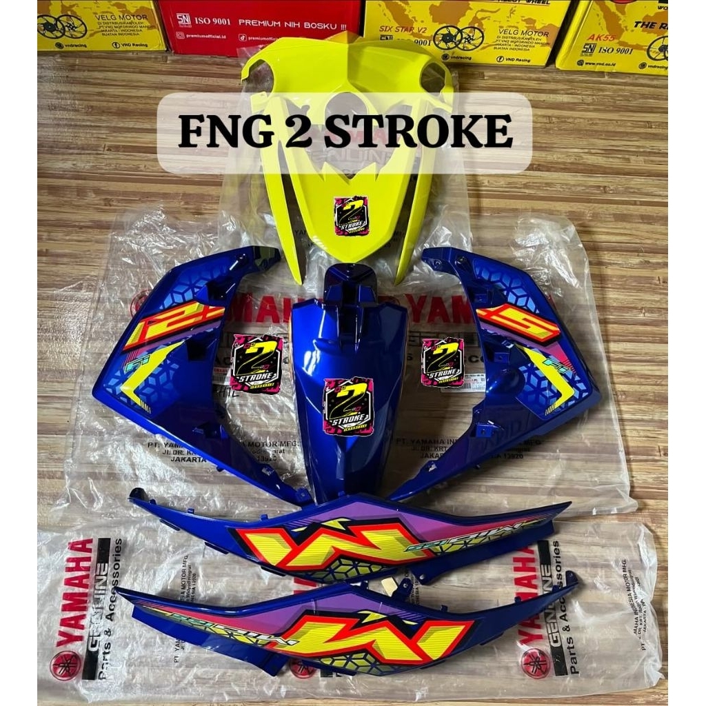 COVER BODY HALUS FULLSET YAMAHA M3 MIO Z MIO 125 BODI SET MIO 125 WARNA KUNING BIRU STRIPING CUSTOM 