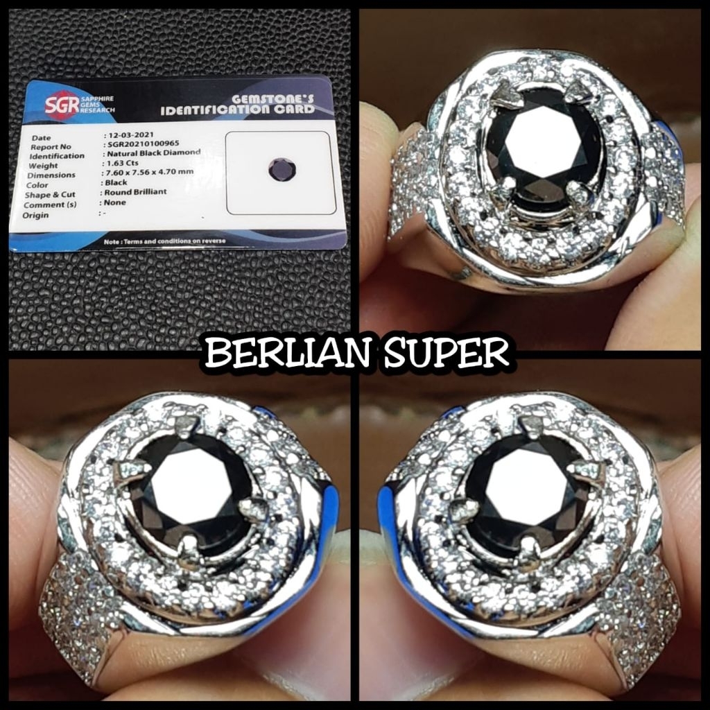 natural permata black diamond berlian hitam super