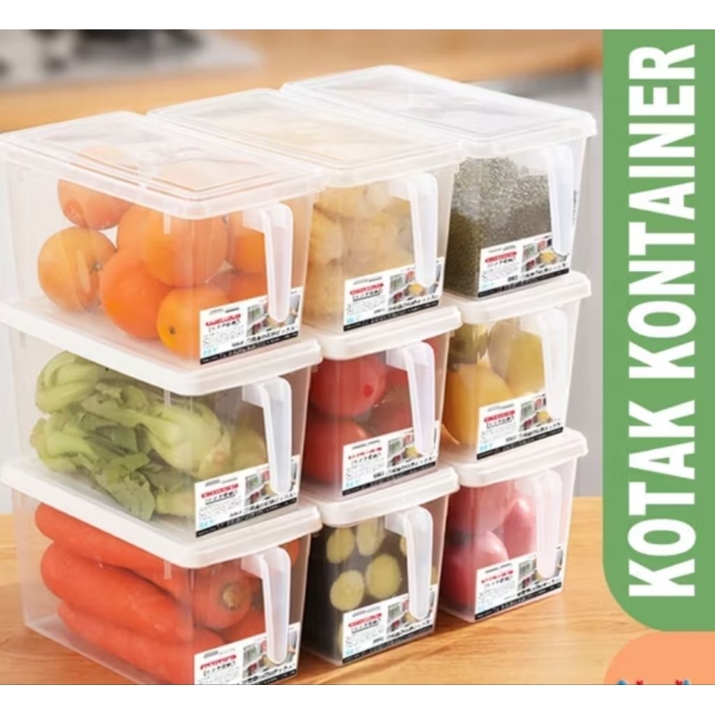 Kotak Kontainer Makanan Kulkas | Food Storage Box Kotak Penyimpanan | Refrigerator Storage Box Sayur