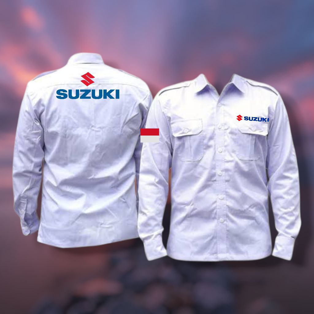 kemeja Suzuki baju pdh Suzuki Jimmy putih panjang