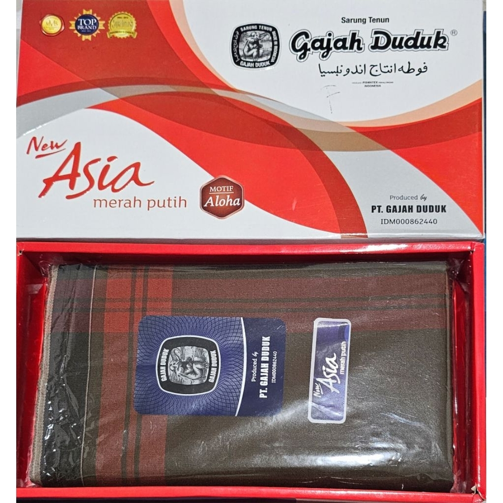 Sarung Gajah Duduk New Asia Merah Putih