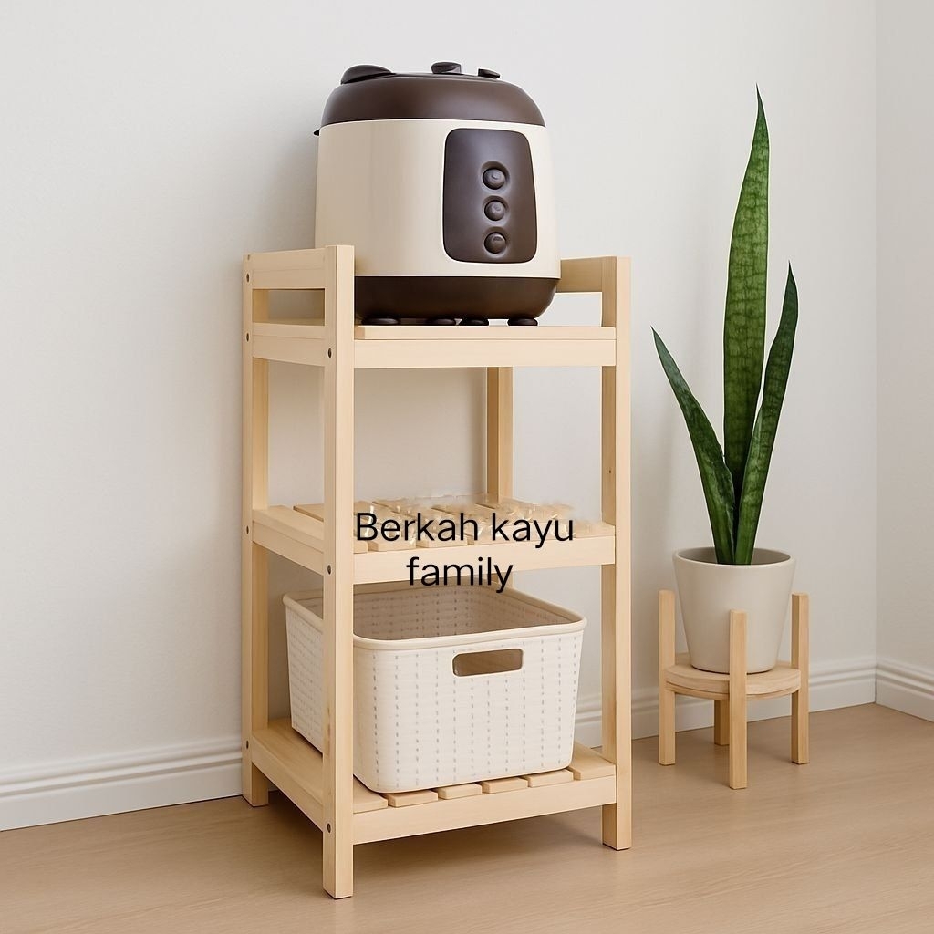 Rak dispenser rice cooker 3susun rak serbaguna minimalis estetik