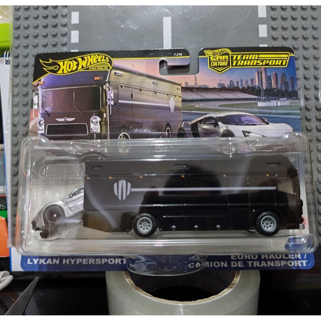 HOT WHEELS TEAM TRANSPORT LYKAN HYPERSPORT x EURO HAULER CRMION DE TRANSPORT
