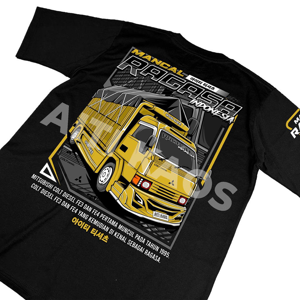 Baju Kaos Truk Mancal Ragasa Adventure Mania Modifikasi Terbaru Katun Hitam