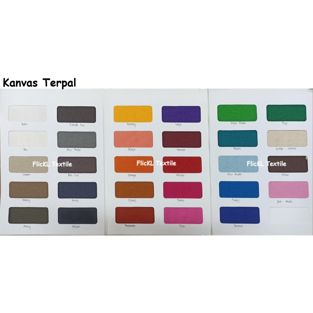 Kain Kanvas Polos Bahan Kanvas Polos