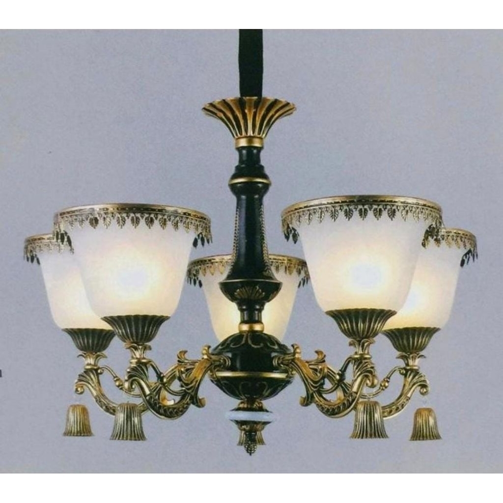 Lampu Gantung Hias Klasik Dekorasi Ruang Tamu Kamar Tidur 5 Lampu Elegan