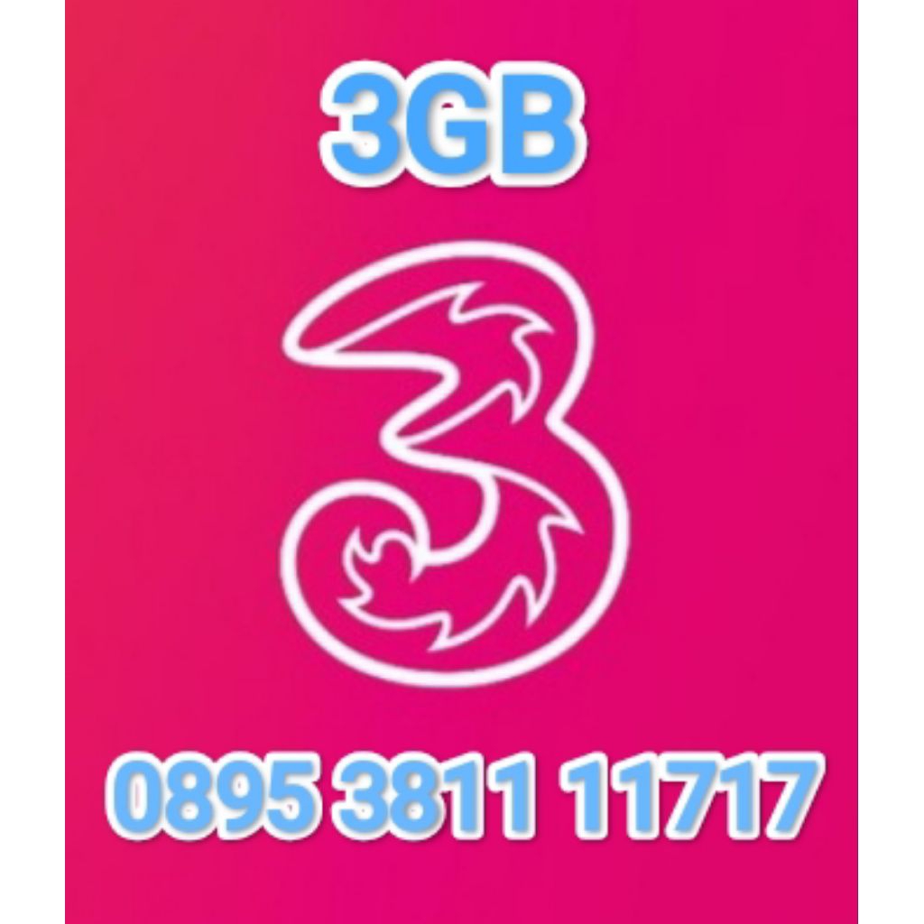 KARTU PERDANA 3 isi 3gbNO.CANTIK
