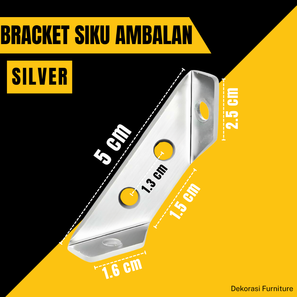 Bracket Konektor Sudut Bracket Segitiga Siku Ambalan Sudut Rak Kabinet