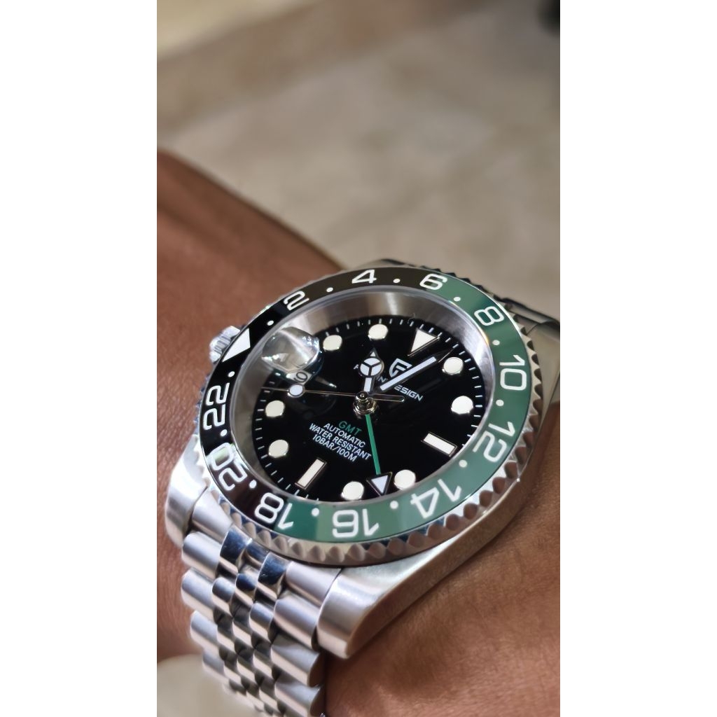 pagani design 1662 GMT homage rolex sprite free smartwatch