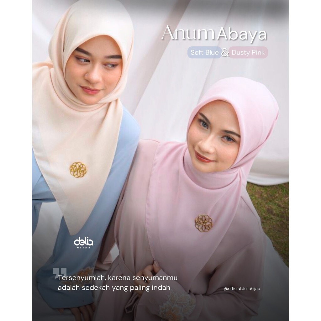 ANUM DRESS DELIA HIJAB DRESS WANITA GAMIS MUSLIM DRESS CASUAL TERBARU