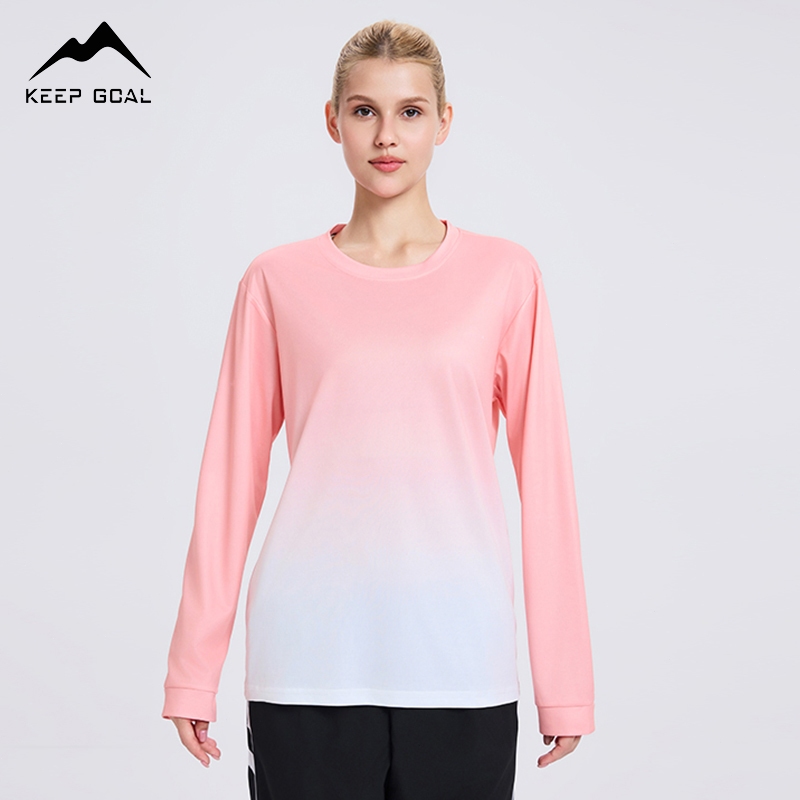 KEEP GOAL Baju Olahraga Wanita Lengan Panjang Running Voli