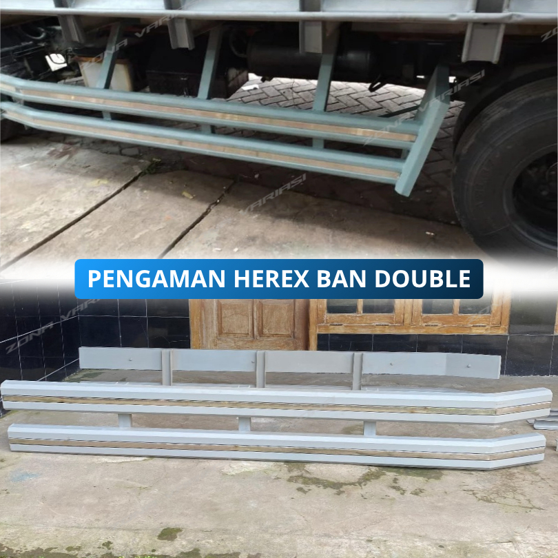 PENGAMAN HEREX TRUK SAMPING MODEL BAN DOUBLE RAM BLOK TRUK BAHAN PLAT BESI POXY