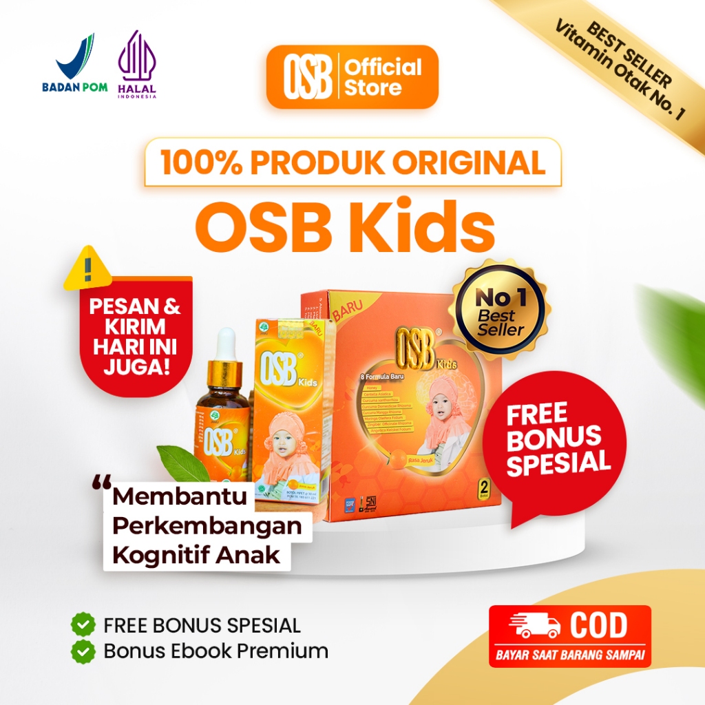 OSB Vitamin Madu Kids Syrup Membantu Meningkatkan Daya Ingat & Konsentrasi Anak 100% Original