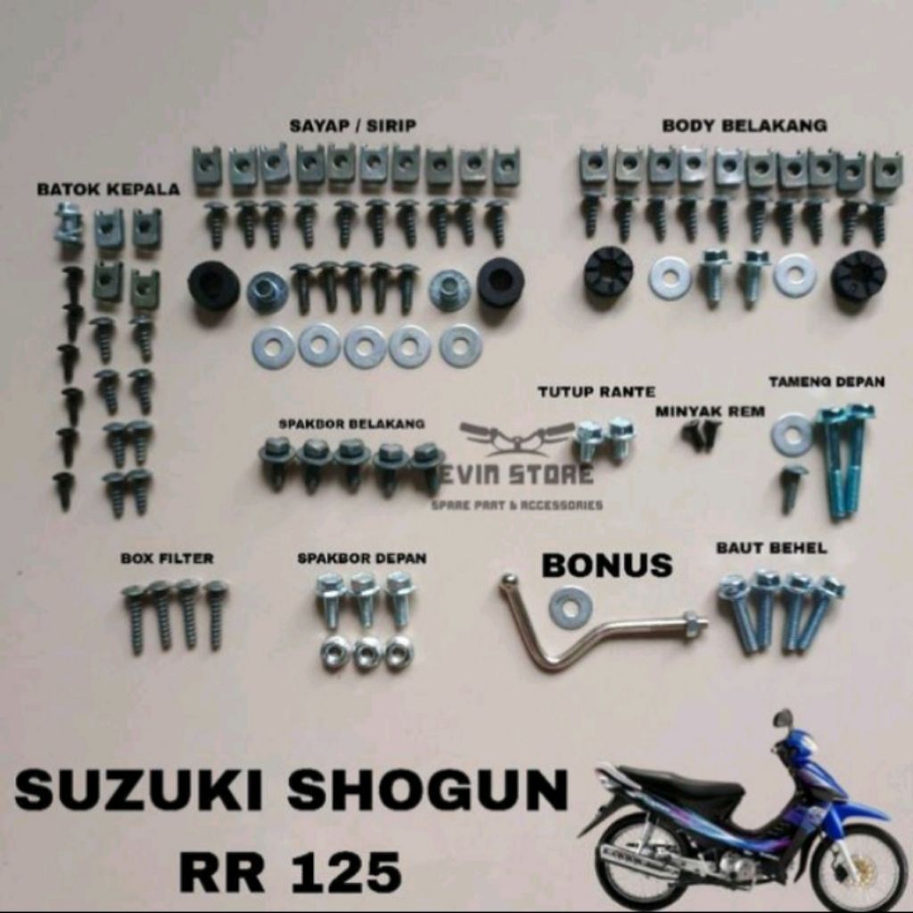 baut fullset body Suzuki Shogun RR 125