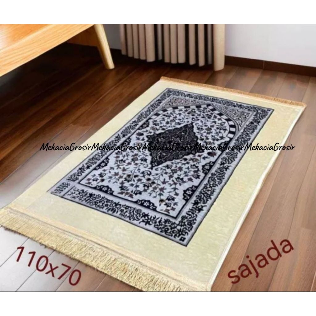Sajadah Perlengkapan Sholat Raudhah Tebal, 70X110 Anti Slip Sajadah Hadiah Hampers Umroh Lebaran Mot