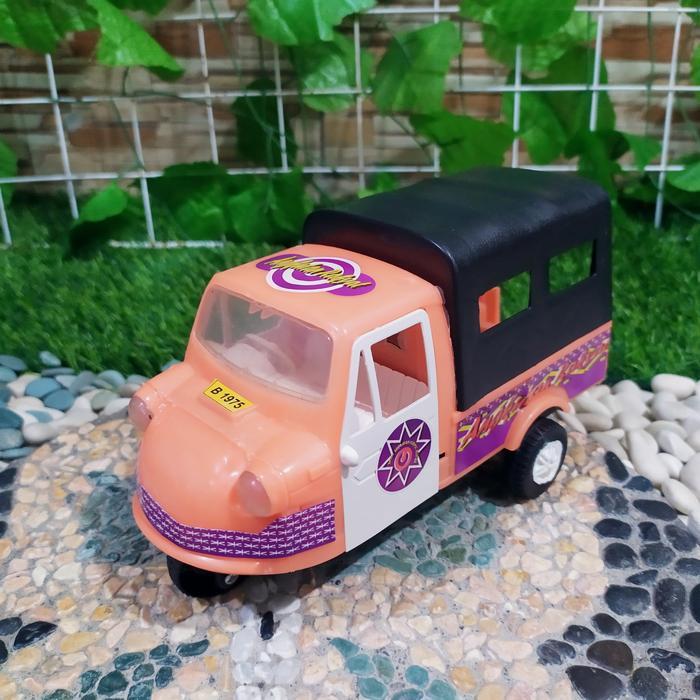 Mainan bemo antik - miniatur becak motor edukasi - anak edukatif