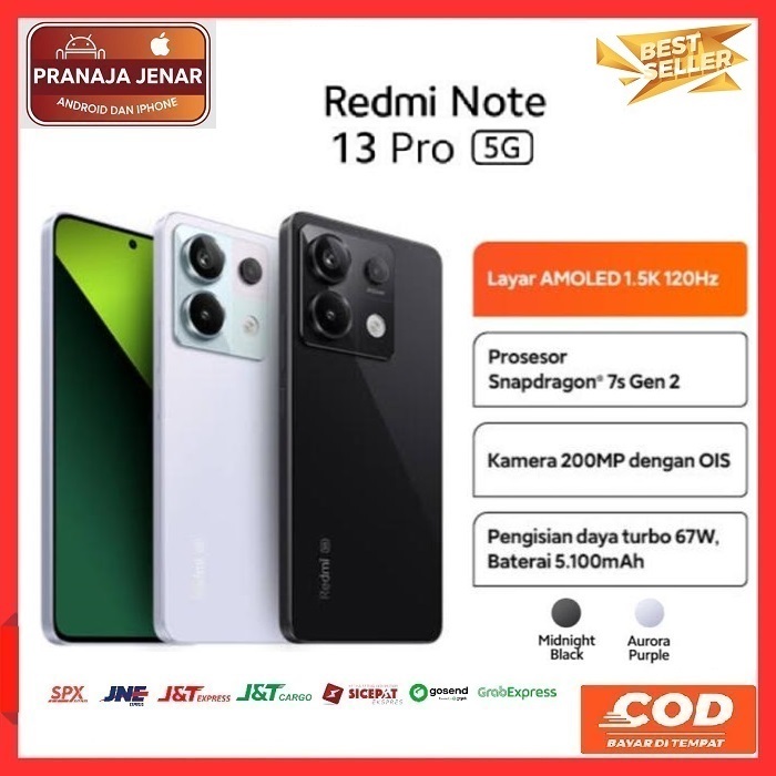 XIAOMI REDMI NOTE 13 PRO 5G 12/512gb SECOND FULLSET GARANSI