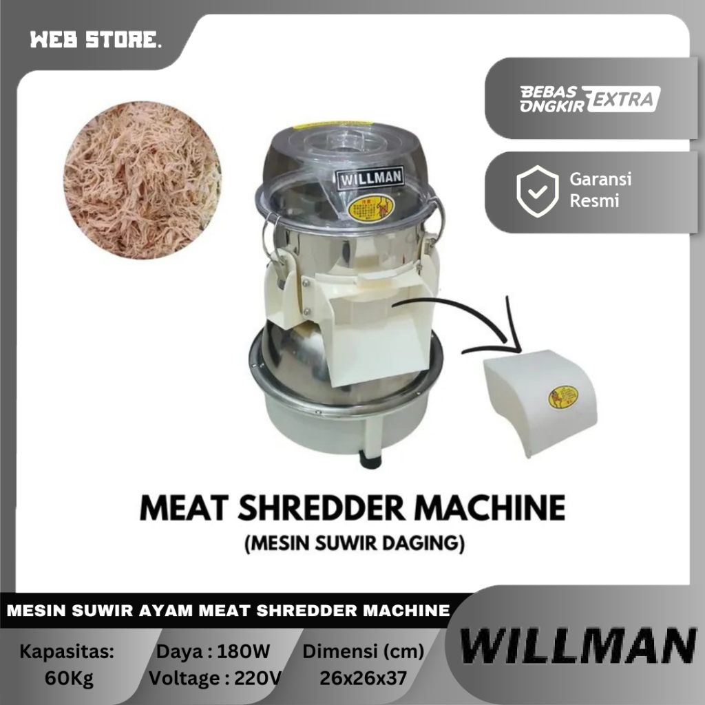Mesin Suwir Daging Ayam Mesin Cacah Daging MEAT SHREDDER MACHINE Mesin Suwir WILLMAN