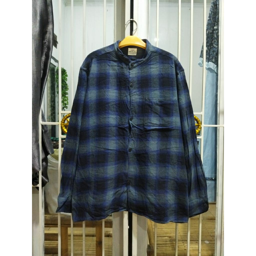 kemeja soft flannel Coen japan XL gradasi veterano kerah koko pria