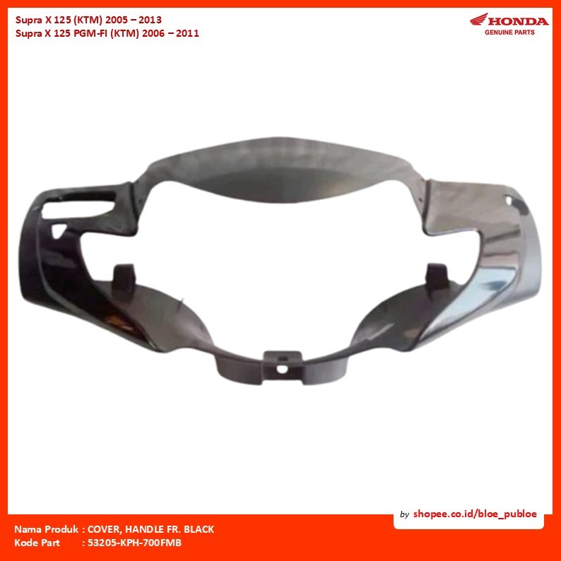 COVER, HANDLE FR. BLACK/53205KPH700FMB