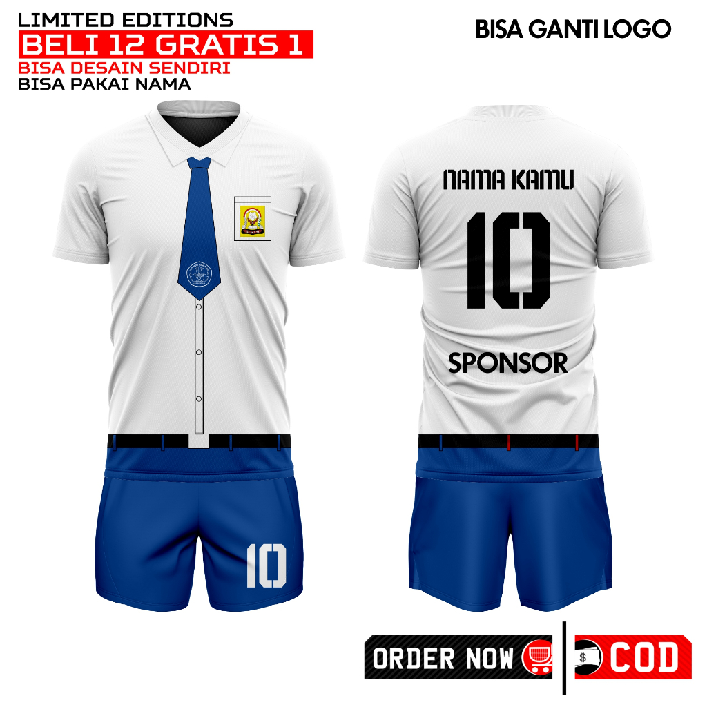 baju jersey costume seragam Smp full printing sepakbola/futsal free nameset