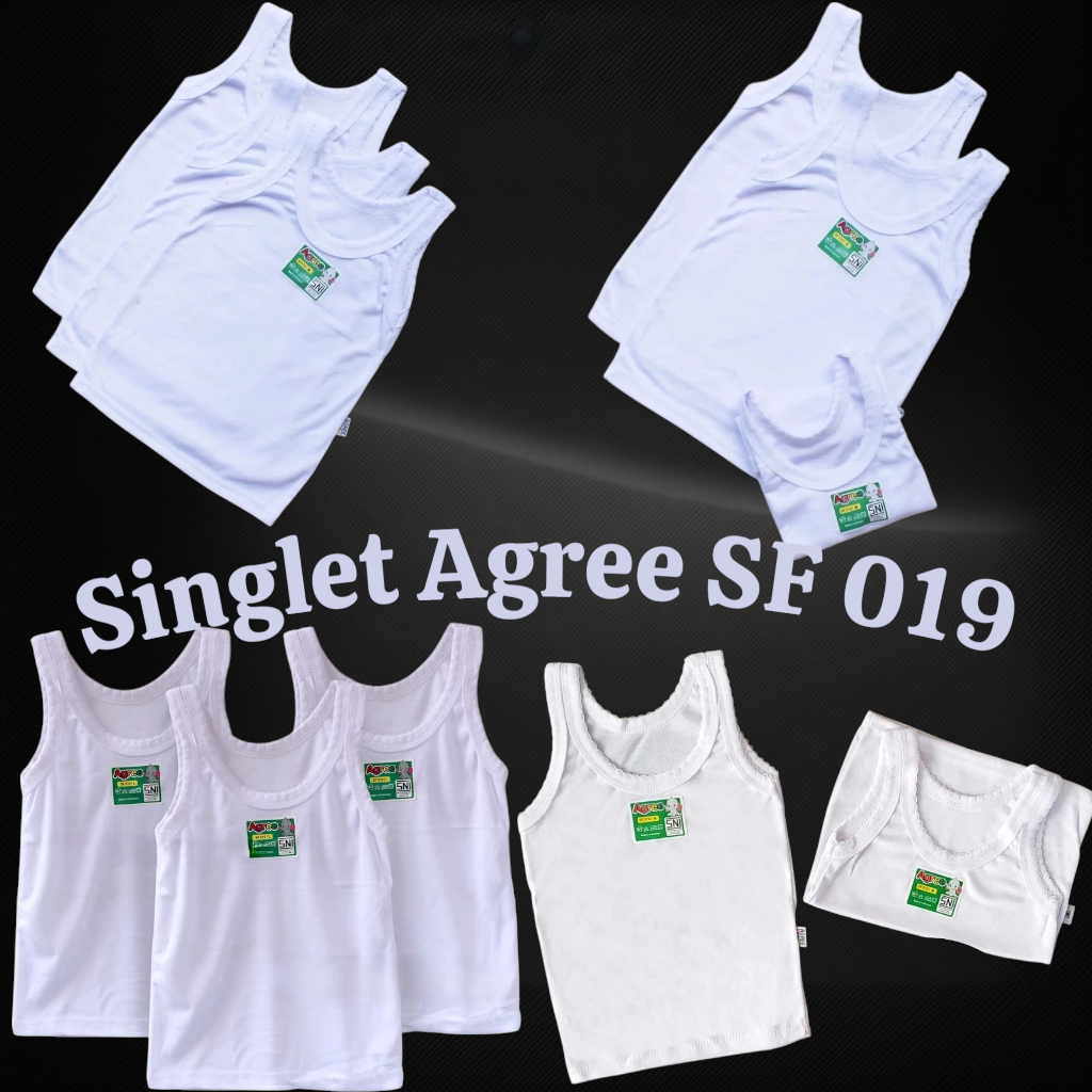 ( 1 Paket Isi 3 ) Singlet Agree SG 019 | Singlet Balita | Singlet Anak Agree Murah | Singlet Agree S