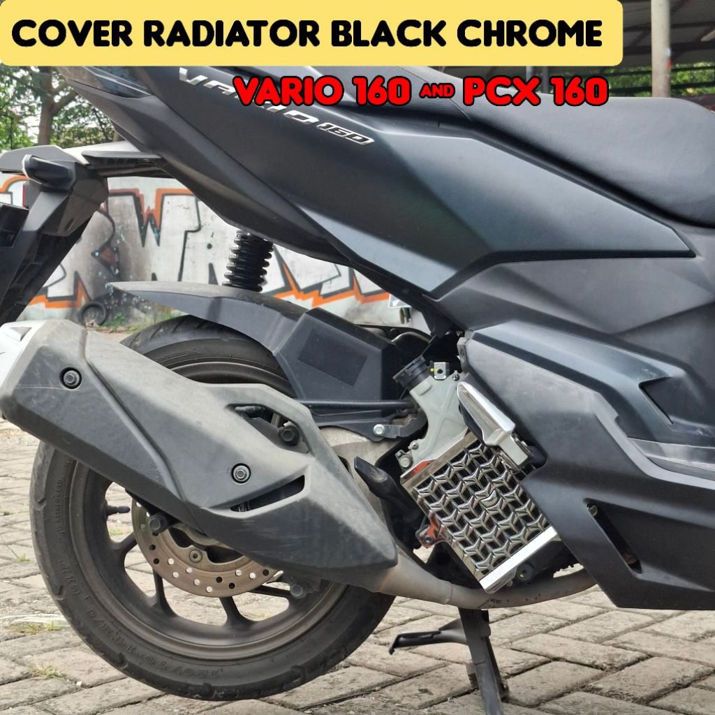 Cover Radiator TGP Vario 160 CBS ABS Black Chrome