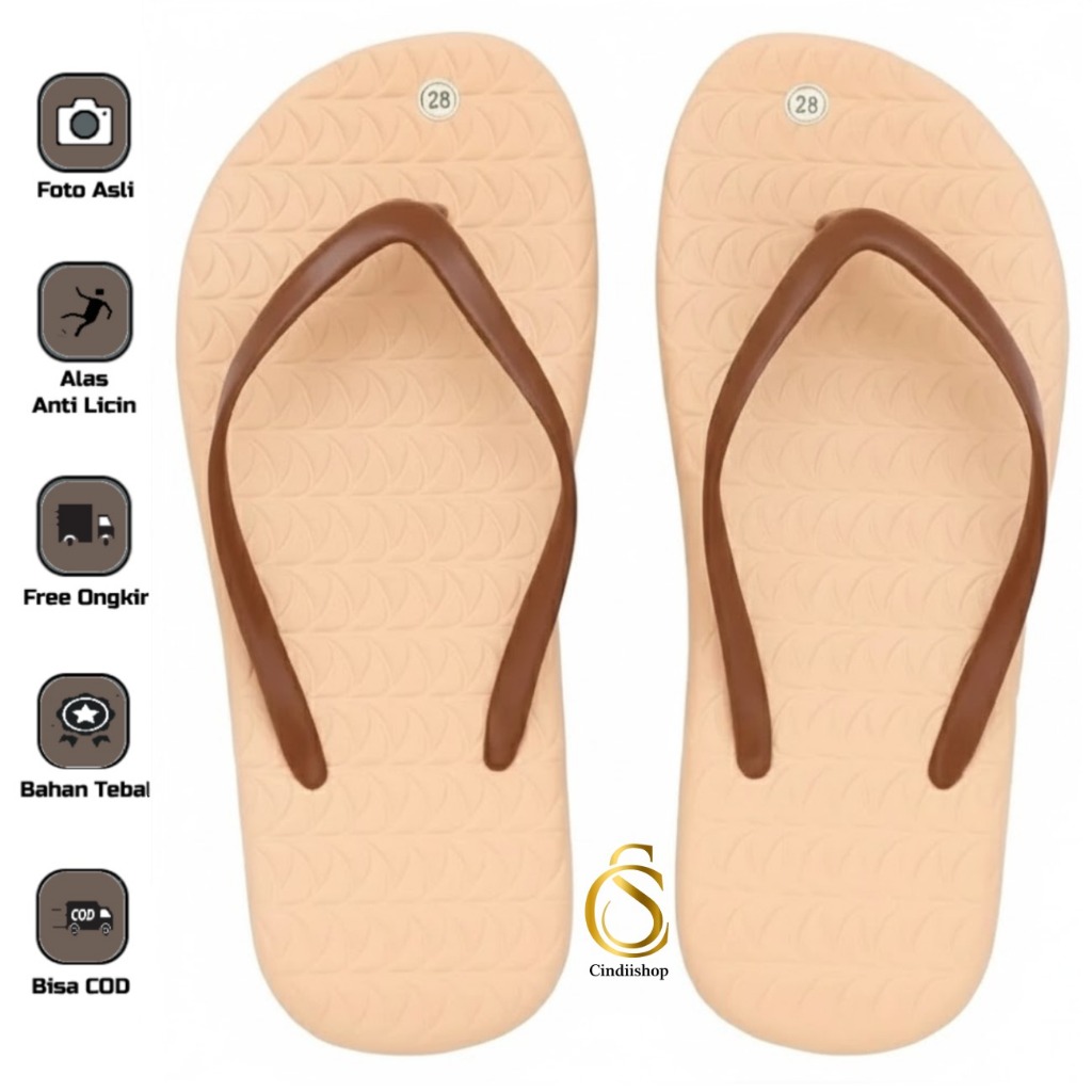 Sandal Jepit Wanita Pres Sisik JYMNK Pantai 136 AES Sendal Japit Press Cewek Dewasa