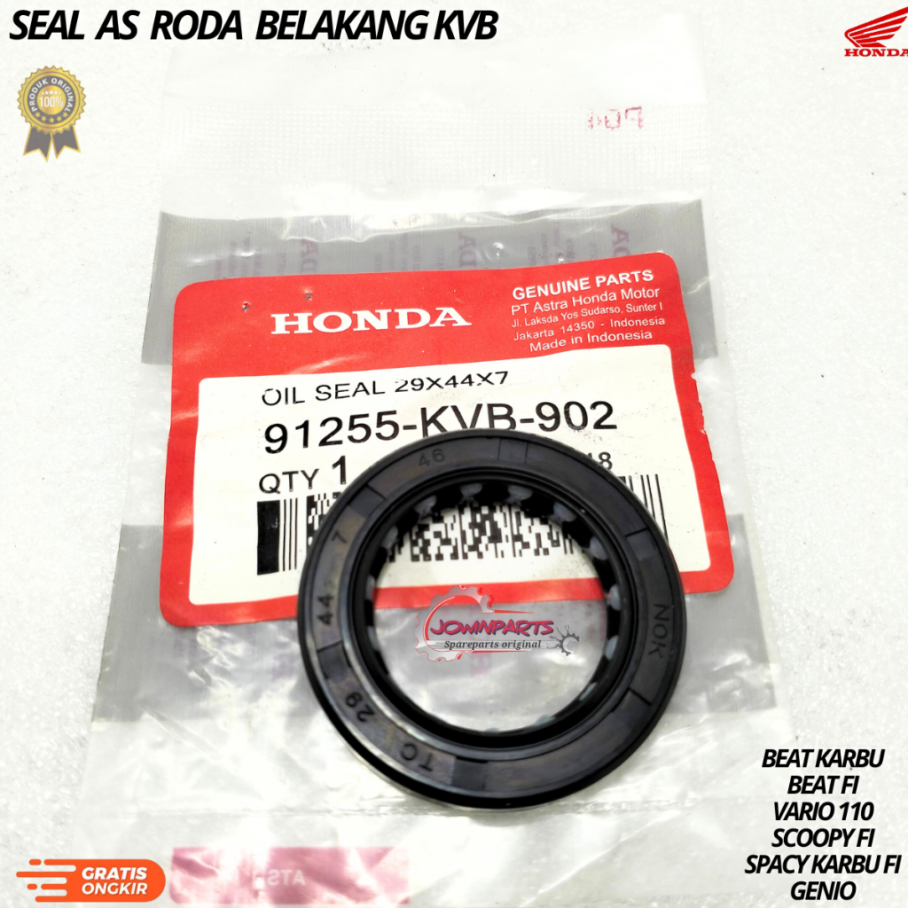 Seal as roda belakang honda BEAT KARBU,BEAT FI,SCOOPY,SPACY KARBU FI,GENIO,KVB berkualitas asli ori