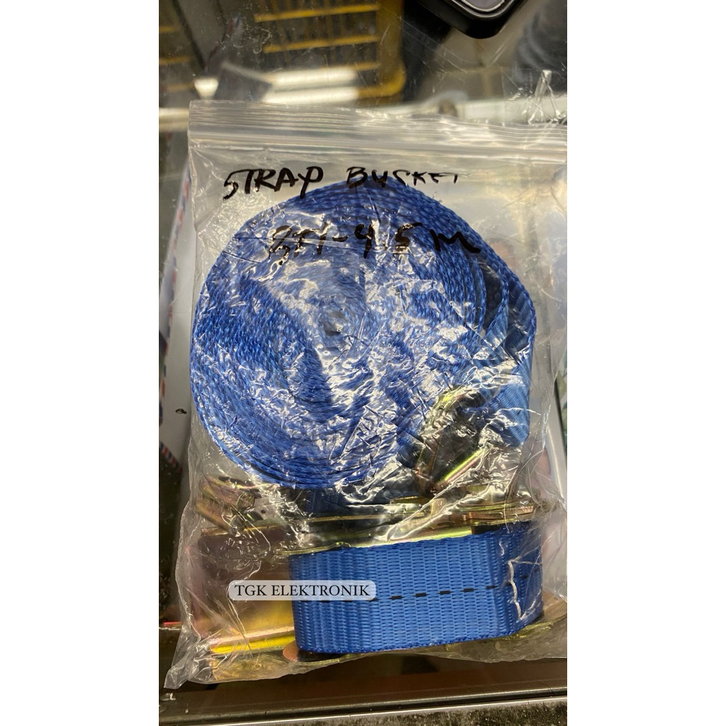 Strap Buckle / Track Belt 4.5m – 5m – Tali Pengikat Barang dengan Gesper