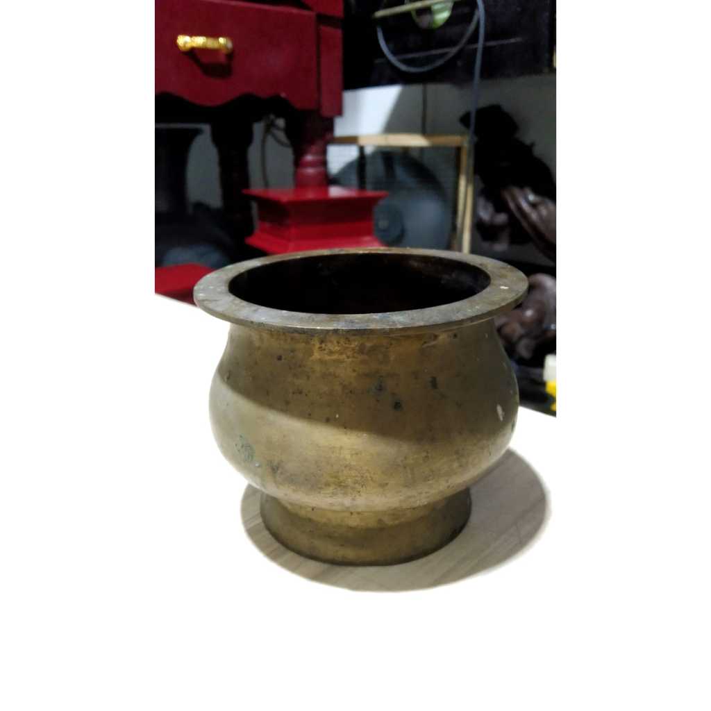 Tempat Dupa Tua Kuningan Polos Kuno Jadul Antik