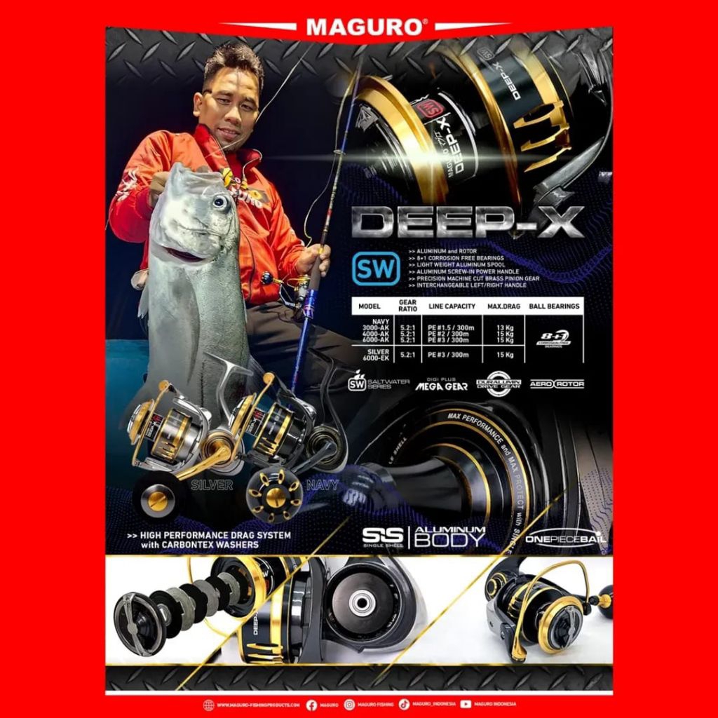 Reel Maguro Deep - X 4000AK/6000AK SW ( free kaos Maguro )