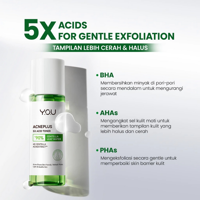 YOU AcnePlus AHA BHA PHA Daily Essence Toner/AcnePlus 5X Acid Toner Toner