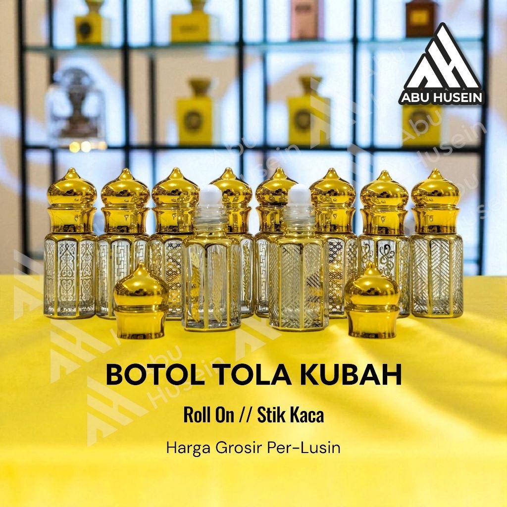 BOTOL TOLA KUBAH STIK KACA 6ML - BOTOL TOLA KUBAH - BOTOL TOLA 3ML/6ML/12ML HARGA PER-LUSIN (12PCS/B