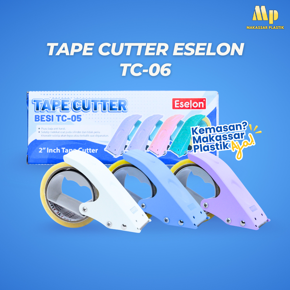 TAPE CUTTER ESELON TC - 05 BESI PASTEL / TAPE CUTTER LAKBAN BESAR / DISPENSER LAKBAN