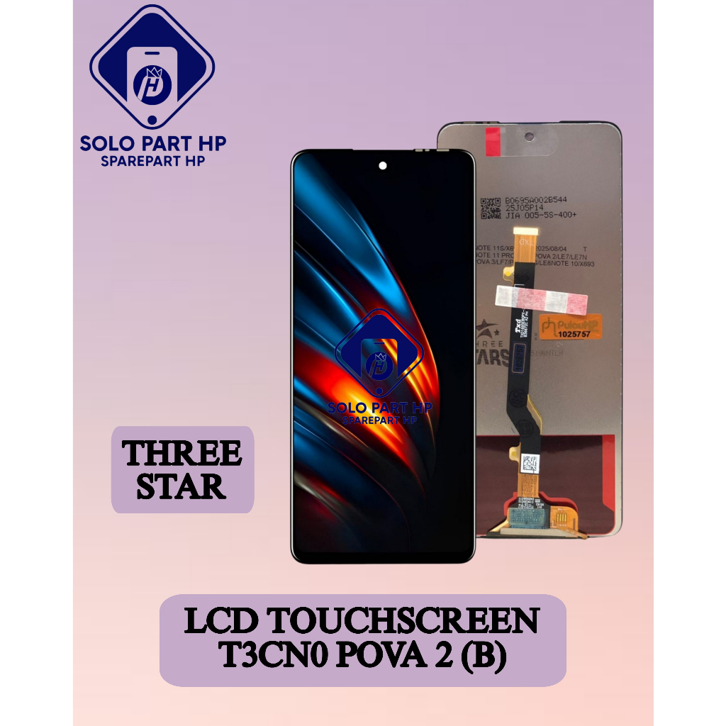Solo Part HP Sparepart Lcd & Touchscreen Tecno POVA 2