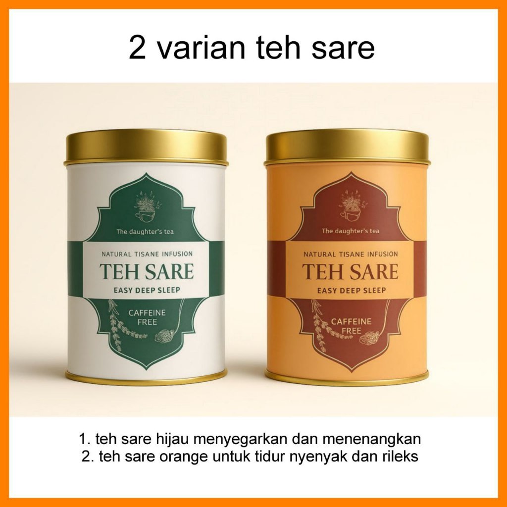 teh sare chamomile blend organik non kafein teh herbal alami bisa cod menenangkan pikiran, anxiety, 