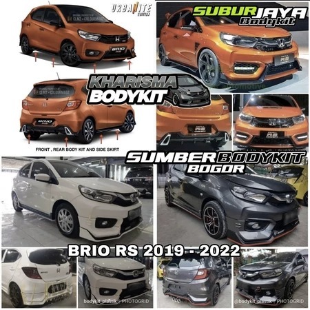 BODYKIT BRIO RS TAHUN 2019 - 2022 SEMUA MODEL BODYKIT ALL NEW HONDA BRIO RS URBANITE TX STYLE MOBIL