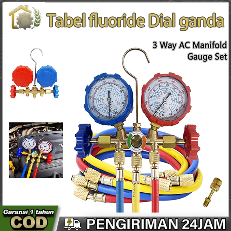 R134a Manifold Double Mobil/Gas AC Mobil Testing Single Manifold